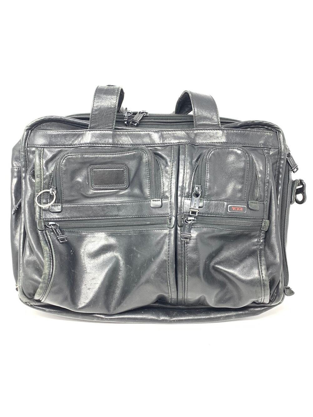 Tumi Alpha Collection T-Pass Expandable Leather Laptop Brief 96145DH No Shoulder